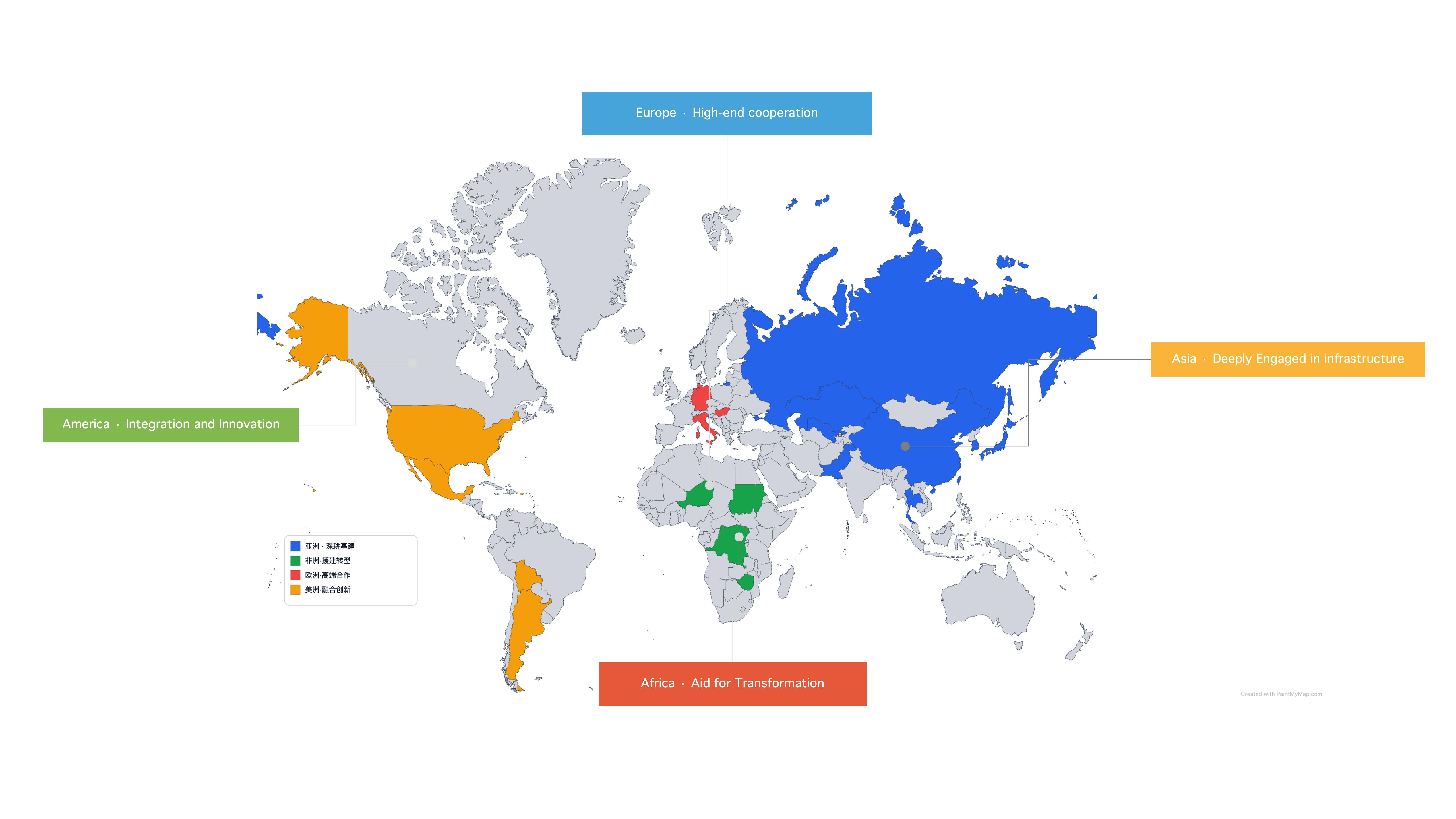 Global business coverage map